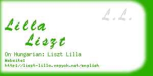 lilla liszt business card